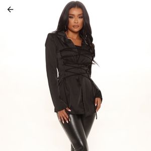 Fashion Nova Strings Attached Blazer